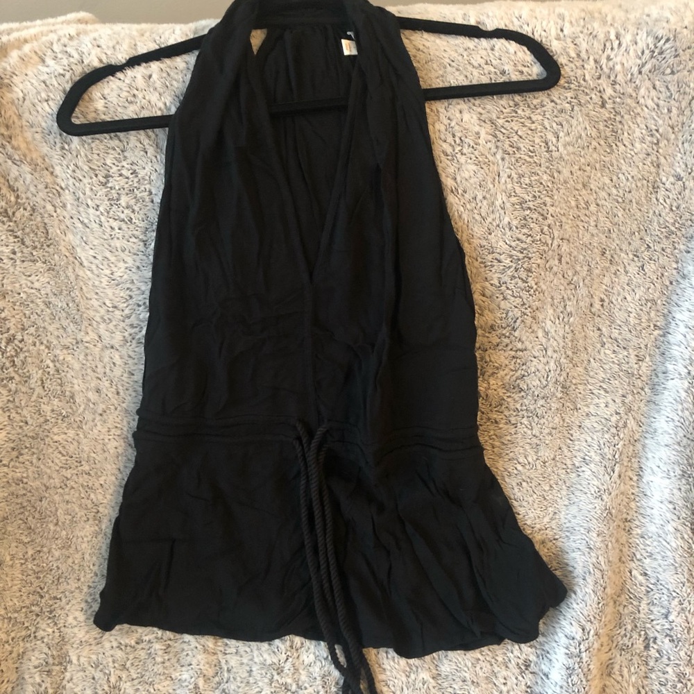 Ella Moss tank top with cinched waist black tank